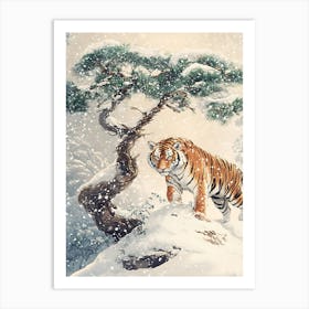 Stunning Tiger In The Snow 2 Poster