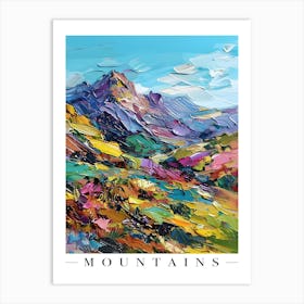 Mountains Nature Colourful Abstract Art Art Print