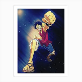 Light Of Heroes ― Monkey D Luffy Anime One Piece Series Art Print