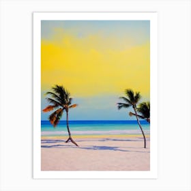 Bavaro Beach, Dominican Republic Bright Abstract Art Print