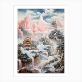 Andrew Sea Of Cloudschinese Ink Painting In Light Blue And Ligh 0907fb7c 240b 4951 9edc C4a26833e8d5 Art Print