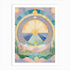 Pastel Wheel Of Fortune 1 Art Print