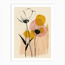 Belgrade Flower Market Boho Minimalist Style Art Print