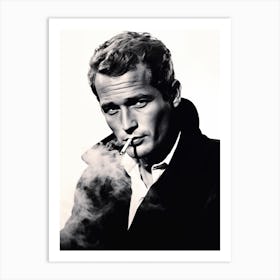 Black And White Photograph Paul Newman 1 Art Print