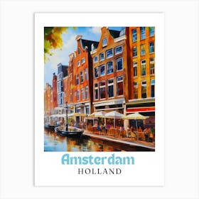 Netherlands Amsterdam, travel poster, wall art print, Amsterdam painting,17 Art Print