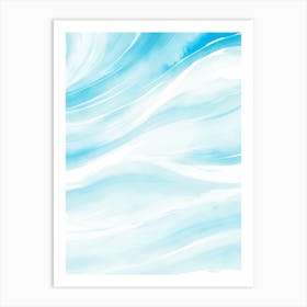 Blue Ocean Wave Watercolor Vertical Composition 118 Art Print