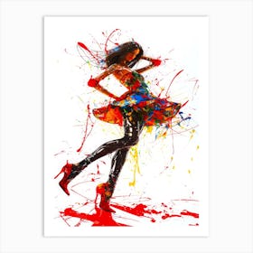 Fashion Model On Runway - Art Model Pose Art Print