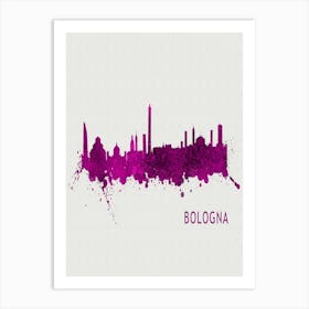 Bologna Italy City Purple Art Print