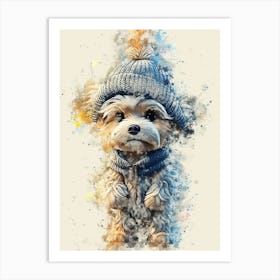 Yorkshire Terrier Watercolor Painting Art Print