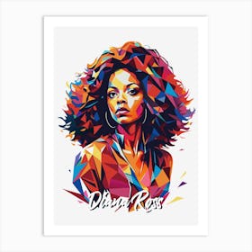 Diana Ross 01 Portrait Music Icon Style WPAP Pop Art Art Print