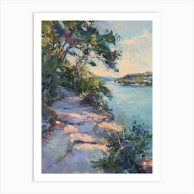 The Oasis On Lake Travis Austin Texas Oil Painting 1 Art Print
