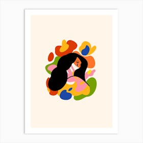 Colorful Abstract Woman 1 Art Print
