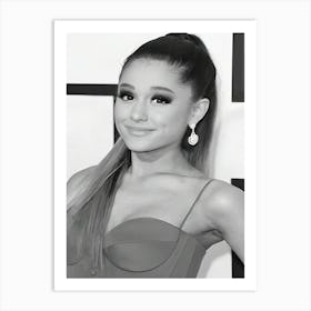 Singer Ariana Grande Vintage Art Print