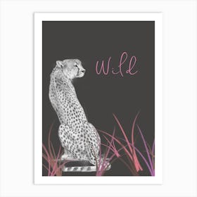 Pink Wild Cheetah Art Print