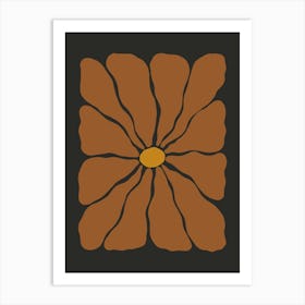 Autumn Flower 04 - Red Brown Art Print