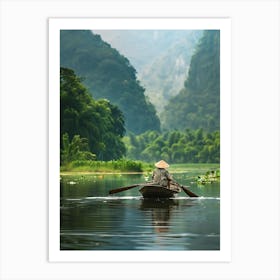 Boat On A Lake 1 Art Print