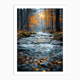 Sunrise In The Forest Art Print