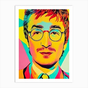 John Lennon Colourful Pop Art Art Print