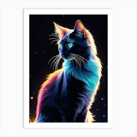 Cat In Space Art Print