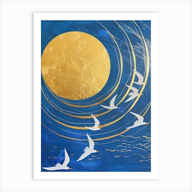 Seagulls In Flight Art Print