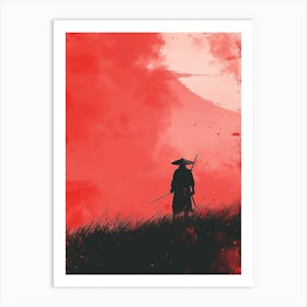 Fuji's Lament: Samurai Art Print