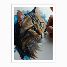 Portrait Of A Cat Art Print