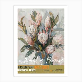A World Of Flowers, Van Gogh Exhibition Protea 1 Art Print