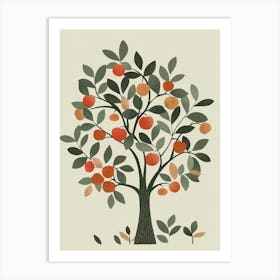Apple Tree Minimal Japandi Illustration 6 Art Print