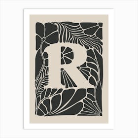 Botanical Letter R No 0758 Art Print