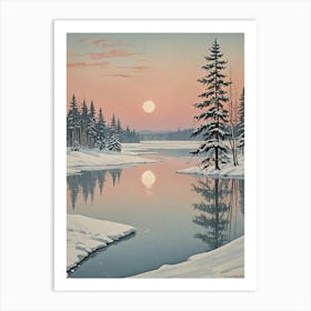 Winter Sunset no2 Art Print