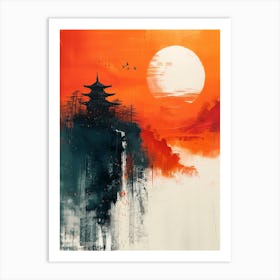 Asian Sunset Art Print