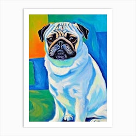 Pug Fauvist Style Dog Art Print