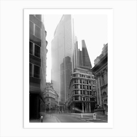 LONDON CALLING - Photograph of London in Black and White , Living Room Wall Art Art Print