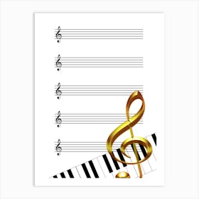 Piano Sheet Music Art Print