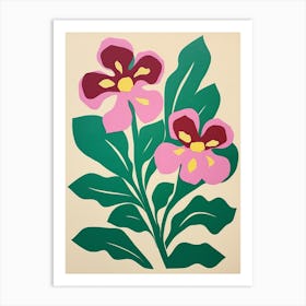 Cut Out Style Flower Art Orchid 2 Art Print
