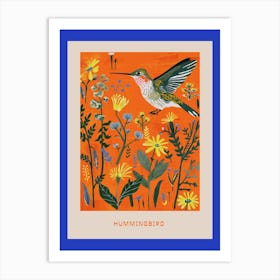 Spring Birds Poster Hummingbird 1 Art Print