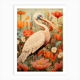 Pelican 4 Detailed Bird Painting Art Print