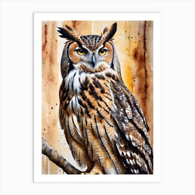 Barred Eagle Owl Art Print