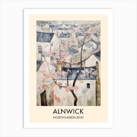 Alnwick (Northumberland) Painting 2 Travel Poster Art Print