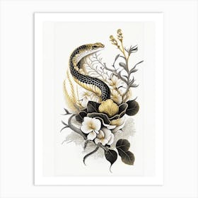 Hognose Snake Gold And Black Art Print