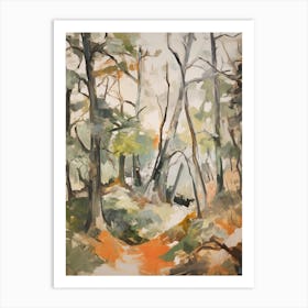 Autumn Fall Forest Pattern Painting 14 Art Print