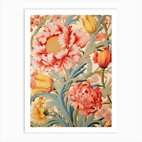 Floral Wallpaper 49 Art Print