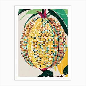 Mosaic Orange 7 Art Print