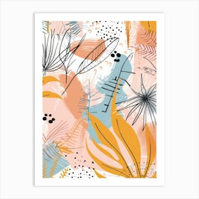 Abstract Tropical Pattern 1 Art Print