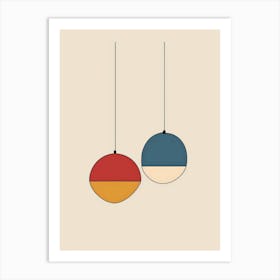 Two Colorful Spheres Art Print