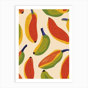 Fruit Pattern Illustration Art Print