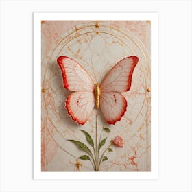 Marble Butterfly no2 Art Print