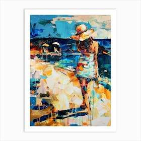 Woman On The Beach Art Print