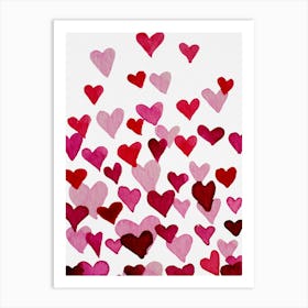 Heart Burst Pink Art Print