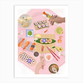 Sushi Brunch Art Print